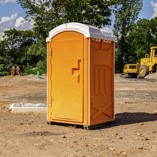 how often are the portable restrooms cleaned and serviced during a rental period in Allen